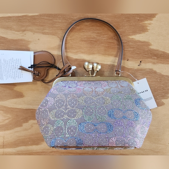 Coach Kisslock 16 Rainbow Ombre Crystal - Picture 9 of 15